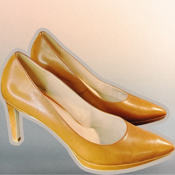 Cole Haan ‘Idala II’ Platform Pumps in “British Tanned Leather” Size 8.5 - Picture 11 of 13